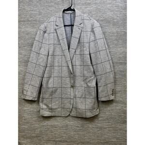 Peter Millar Blazer Mens XLT Gray Windowpane Check Tweed Sport Coat Jacket